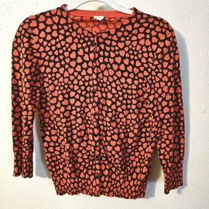 J. Crew Sz S Heart Cardigan